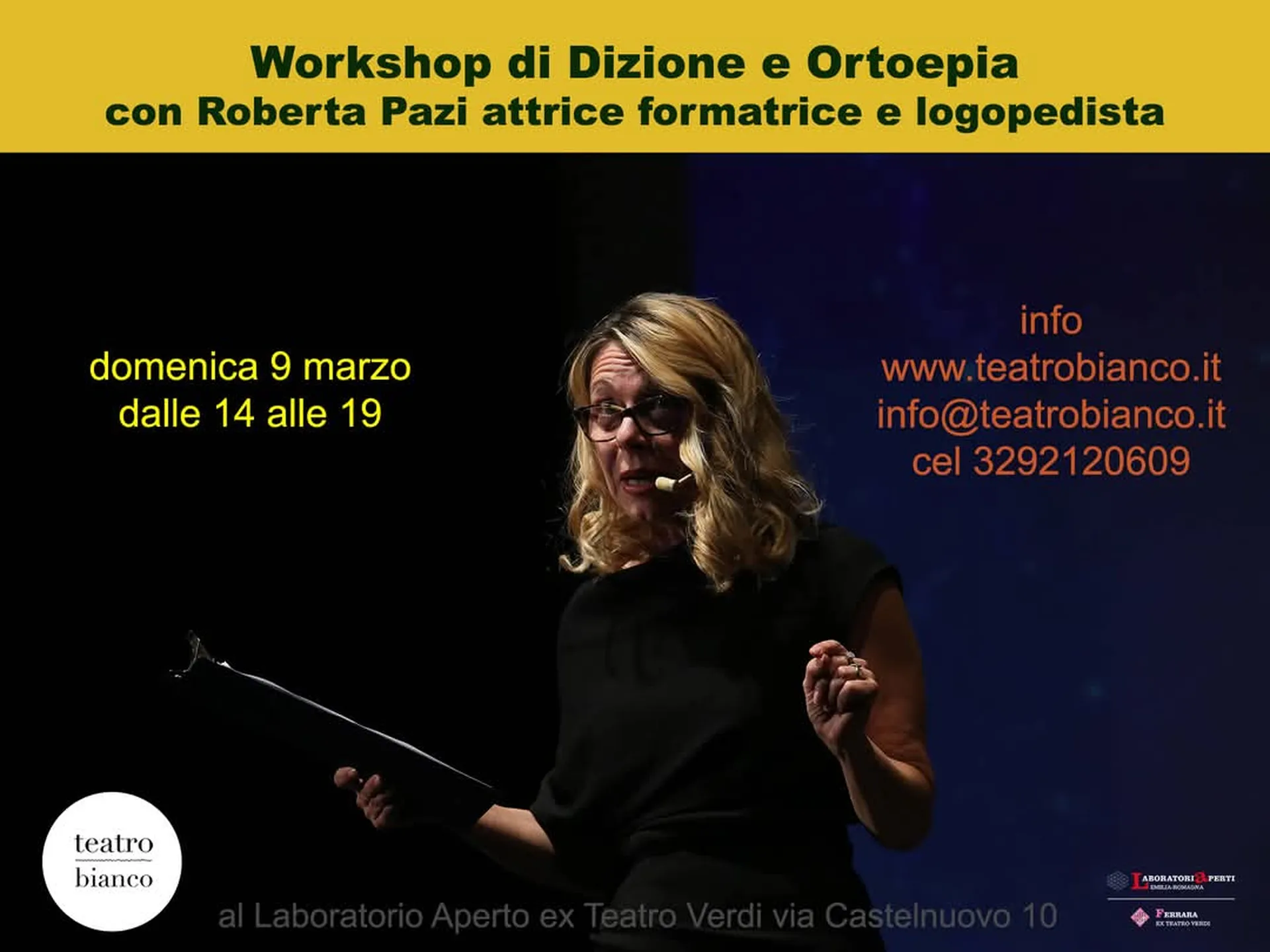 Workshop di Dizione e Ortoepia - Parliamo bene l'Italiano - 9 Marzo