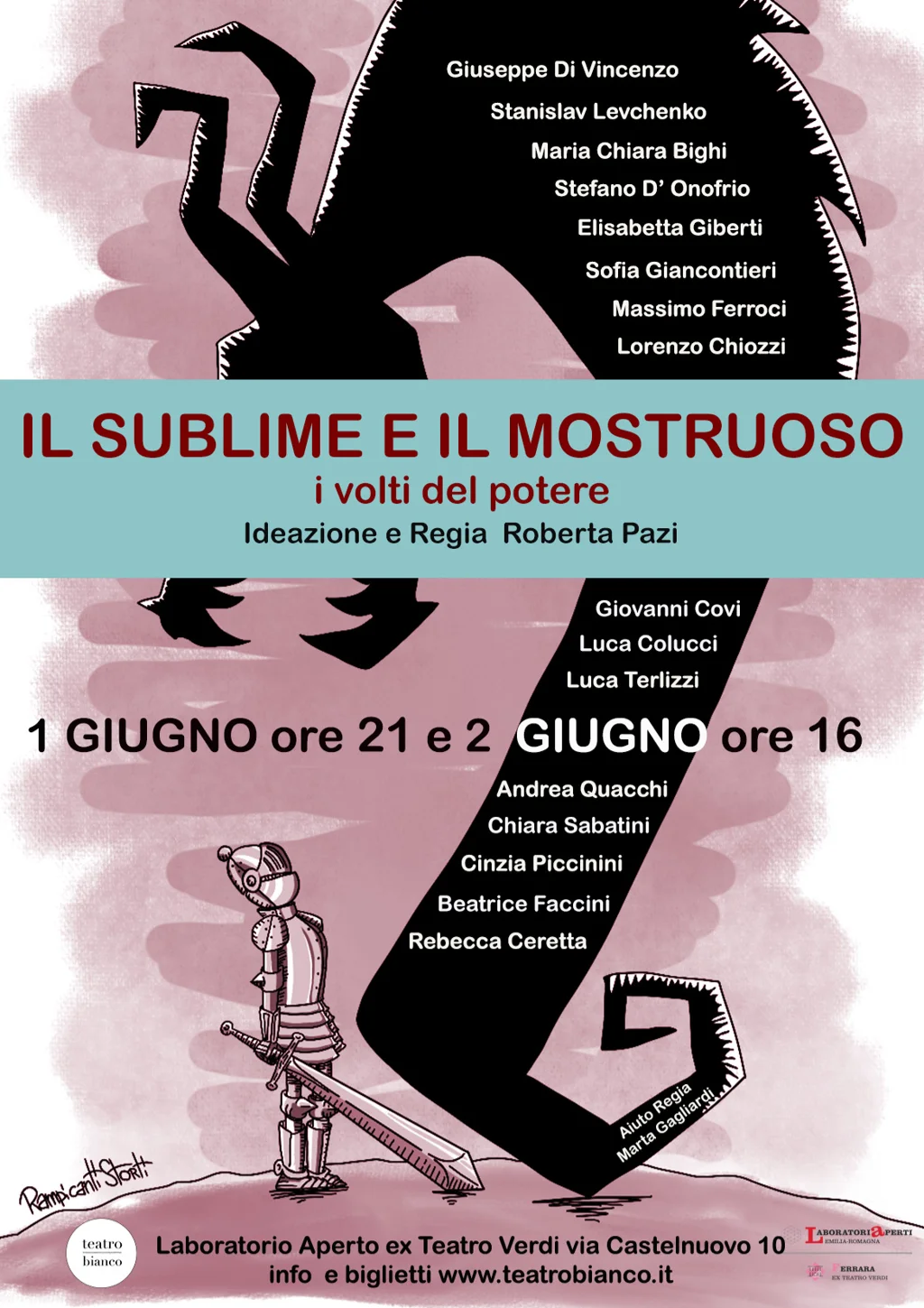 Il sublime e il mostruoso, i volti del potere - a teatro sabato 1 e domenica 2 Giugno