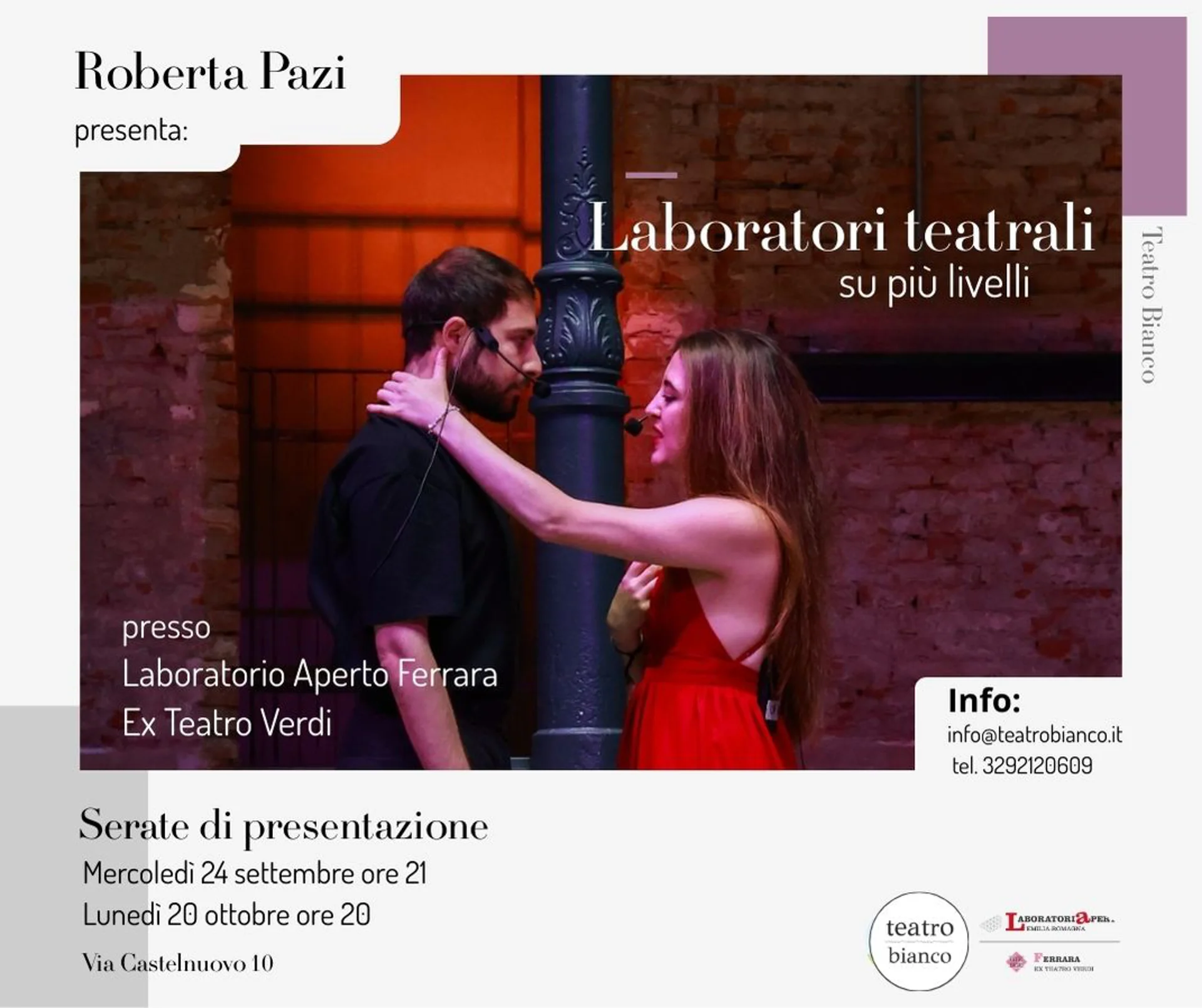 Incontri di presentazione corsi mercoledì 24 Settembre e lunedì 20 Ottobre